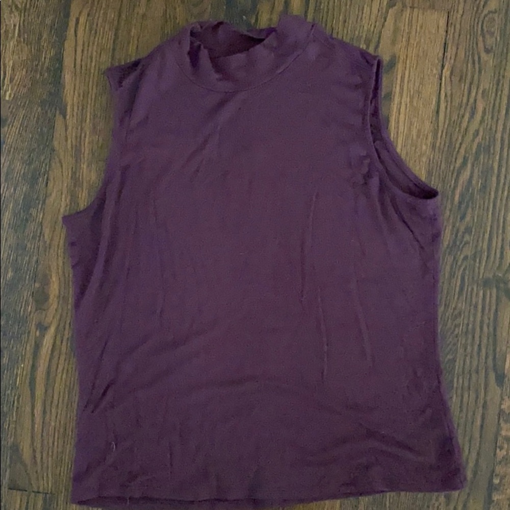 Maroon Mock Neck Athleta Tank